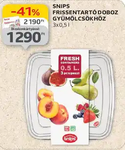 Auchan Snips frissentartó doboz gyümölcsökhöz ajánlat