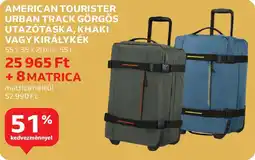 Auchan American tourister urban track görgős utazótáska, khaki vagy királykék ajánlat