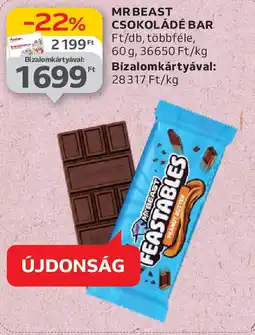 Auchan Mr beast csokoládé bar ajánlat