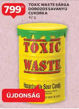 Auchan Toxic waste sárga dobozos savanyú cukorka ajánlat