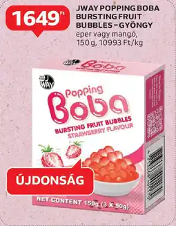 Auchan Jway popping boba bursting fruit bubbles-gyöngy ajánlat
