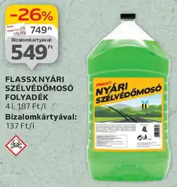 Auchan Flassx nyári szélvédőmosó folyadék ajánlat