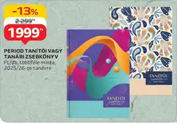 Auchan Period tanítói vagy tanári zsebkönyv ajánlat