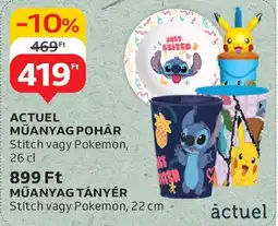 Auchan Actuel műanyag pohár, műanyag tányér ajánlat