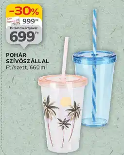 Auchan Pohár szívószállal ajánlat