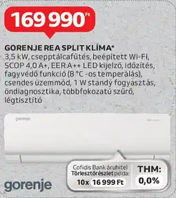 Auchan Gorenje rea split klíma ajánlat