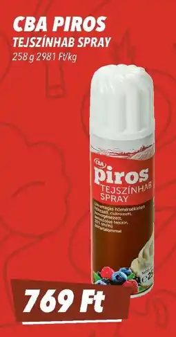 CBA Cba piros tejszínhab spray ajánlat