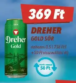 CBA Dreher gold sör ajánlat