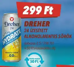 CBA Dreher 24 ízesített alkoholmentes sörök ajánlat