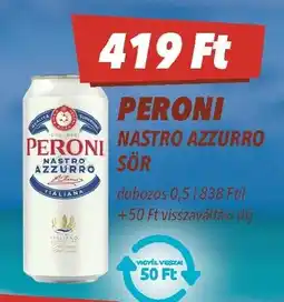 CBA Peroni nastro azzurro sör ajánlat