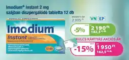 Kulcs Patika Imodium Instant szájban diszpergálódó tabletta ajánlat