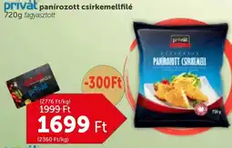 PRIVÁT Privȧt panírozott csirkemellfilé ajánlat