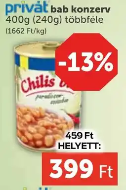 PRIVÁT Privat bab konzerv ajánlat