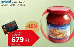 PRIVÁT Privȧt natúr lecsó ajánlat