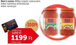 PRIVÁT Ben's szósz ajánlat