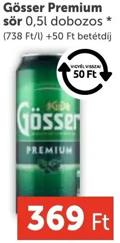 PRIVÁT Gösser Premium sör ajánlat