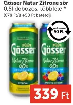 PRIVÁT Gösser Natur Zitrone sör ajánlat