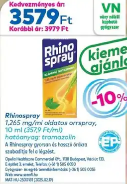 Gyöngy Patikák Rhinospray oldatos orrspray ajánlat