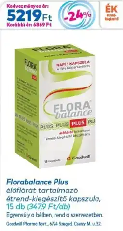 Gyöngy Patikák Florabalance Plus kapszula ajánlat
