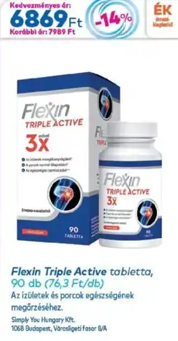Gyöngy Patikák Flexin Triple Active tabletta ajánlat