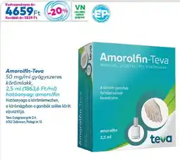 Gyöngy Patikák Amorolfin-Teva gyógyszeres körömlakk ajánlat