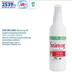 Gyöngy Patikák NATURLAND Szúnyog és kullancsriasztó permet ajánlat