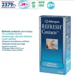 Gyöngy Patikák Refresh contacts szemcsepp ajánlat