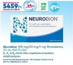 Gyöngy Patikák Neurobion filmtabletta ajánlat