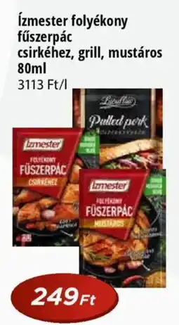 Real Ízmester folyékony fűszerpác csirkéhez, grill, mustáros ajánlat