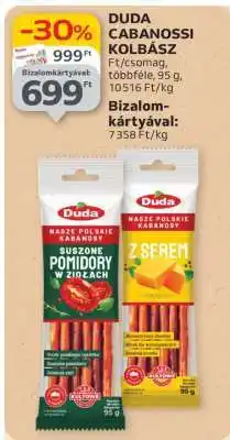 Auchan DUDA CABANOSSI KOLBÁSZ ajánlat