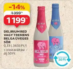 Auchan Delirium Red vagy Tremens Belga Üveges Sör ajánlat