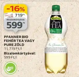 Auchan PFANNER BIO FEHÉR TEA VAGY PURE ZÖLD ajánlat