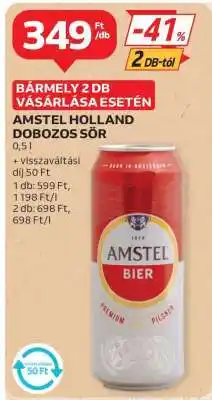 Auchan Amstel Holland Dobozos Sör ajánlat