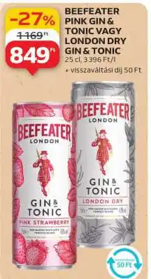Auchan BEEFEATER PINK GIN & TONIC VAGY LONDON DRY GIN & TONIC ajánlat