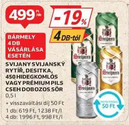 Auchan Svijany Svijanský Rytíř, Desítka, 450 Hidegkomlós vagy Prémium Pils Cseh Dobozos Sör ajánlat