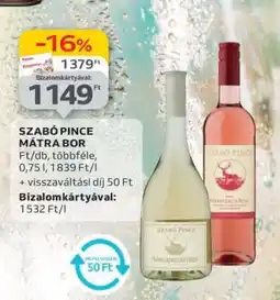 Auchan SZABÓ PINCE MÁTRA BOR ajánlat
