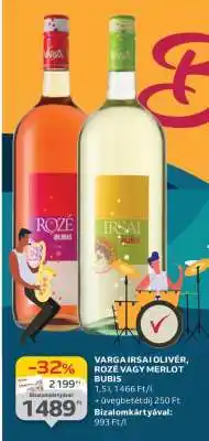 Auchan Varga Irsai Olivér, Rozé vagy Merlot Bubis ajánlat