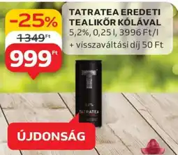Auchan TATRATEA EREDETI TEALIKŐR KÓLÁVAL ajánlat