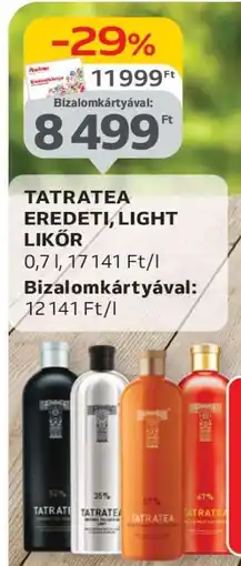 Auchan TATRATEA EREDETI, LIGHT LIKŐR ajánlat