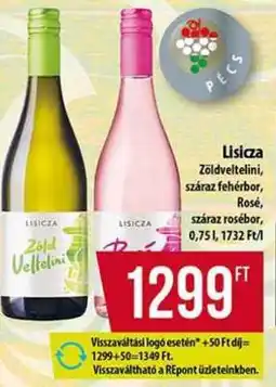 Coop Lisicza Zöldveltelini, Rosé ajánlat