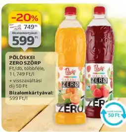 Auchan Pölöskei Zero Szörp ajánlat