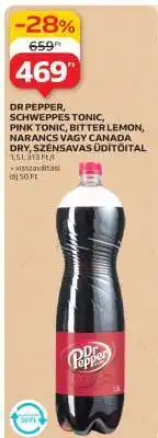 Auchan Dr Pepper, Schweppes Tonic, Pink Tonic, Bitter Lemon, Narancs vagy Canada Dry ajánlat