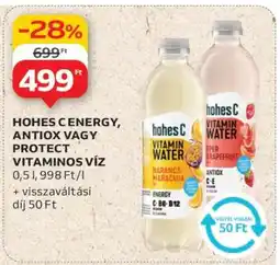 Auchan HOHES C ENERGY, ANTIOX VAGY PROTECT VITAMINOS VÍZ ajánlat