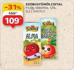 Auchan Szobi Gyümölcsital ajánlat