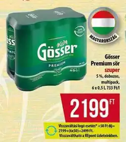 Coop Gösser Premium sör szuper ajánlat