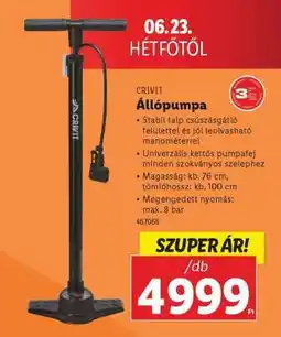 Lidl CRIVIT Állópumpa ajánlat