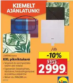 Lidl LIVARNO HOME XXL pikniktakaró ajánlat
