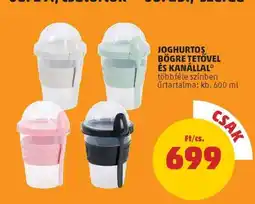 PENNY Joghurtos bögre tetővel és kanállal ajánlat