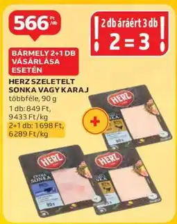 Auchan HERZ Szeletelt Sonka vagy Karaj ajánlat