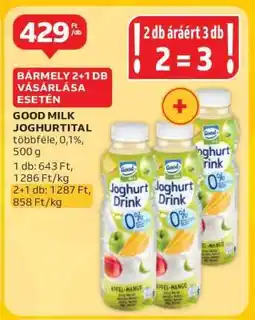 Auchan GOOD MILK Joghurtital ajánlat